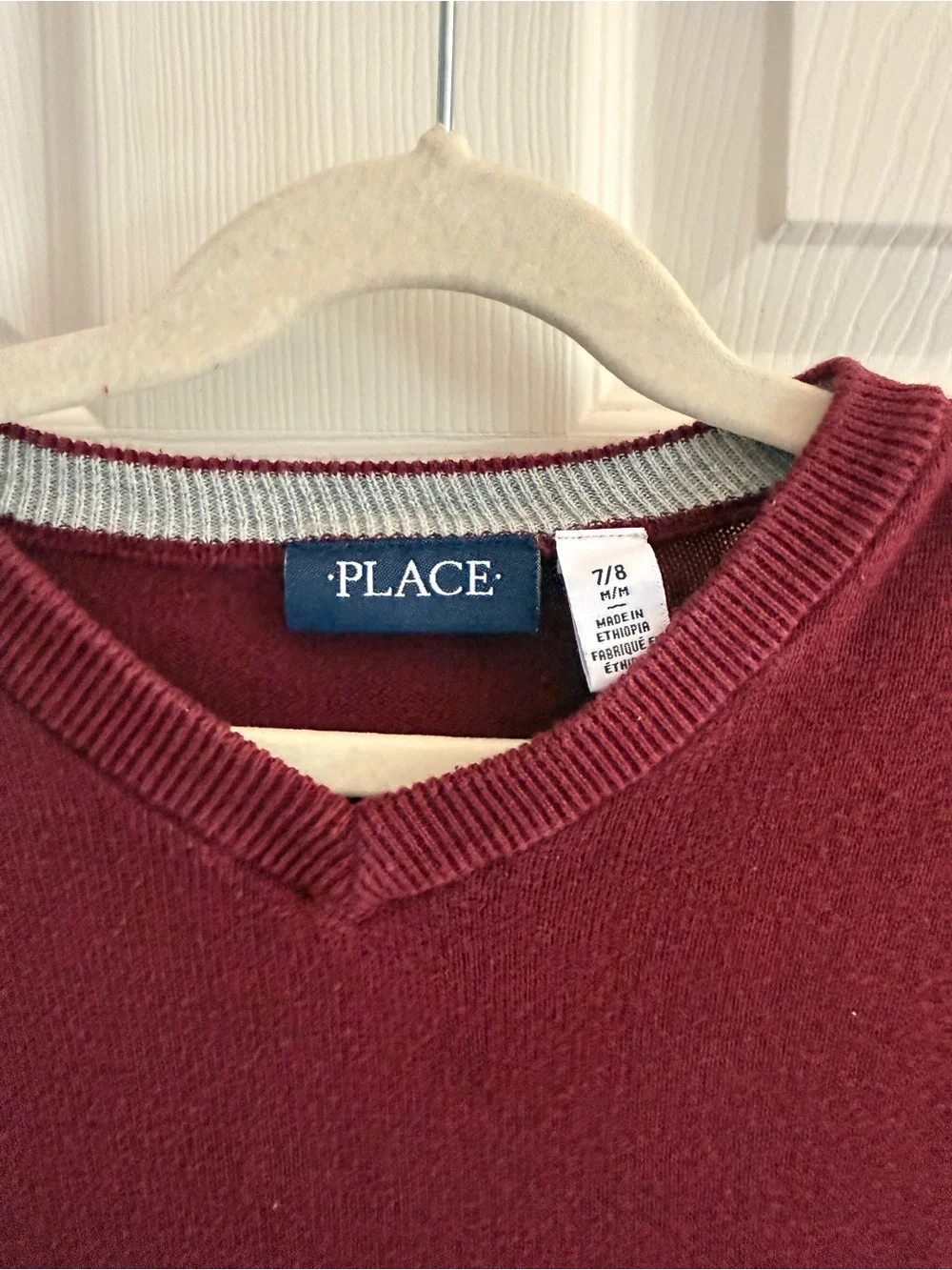 The Children's Place Burgundy V-Neck Sweater